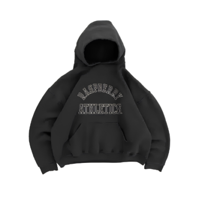 The Raspberry Athletics New Hoodie Black