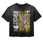 Gold+Vintage Raspberry Hills Code 77 Black Tee