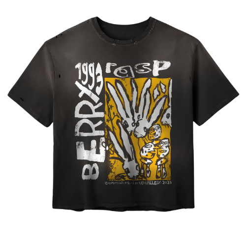 41 front Gold+Vintage Gallery Raspberry Hills Love Tee Gold+Vintage Raspberry Hills Code 77 Black Tee